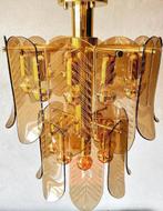 Vintage smoked leaves plafondlamp, Niet ingevuld, Mid century modern, Niet ingevuld, Ophalen of Verzenden