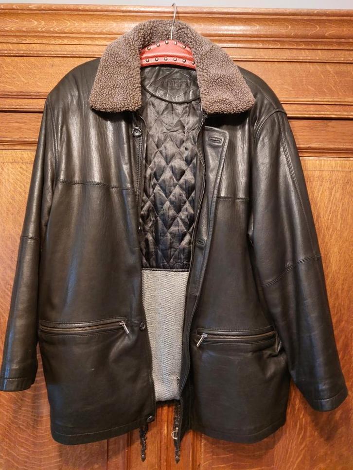 Mooie lederen herenjas., Kleding | Heren, Jassen | Winter, Zo goed als nieuw, Maat 52/54 (L), Ophalen of Verzenden