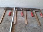 Lot van 4 sergeanten lijmklemmen, Doe-het-zelf en Bouw, Gereedschap | Handgereedschap, Ophalen, Zo goed als nieuw