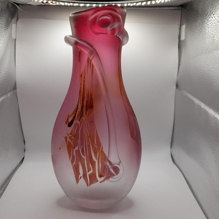 Vase Louis Leloup du Val Saint Lambert. Signé, Antiek en Kunst, Antiek | Glaswerk en Kristal, Ophalen
