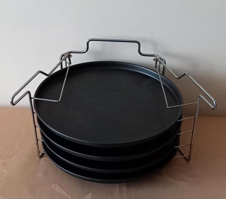 Pizza accessoires voor 4 personen., Huis en Inrichting, Keuken | Potten en Pannen, Gebruikt, Overige typen, Overige materialen