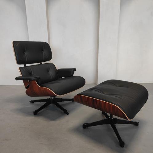 Vitra Eames Lounge Chair – Palisander - Nero F leder, Antiek en Kunst, Antiek | Meubels | Stoelen en Sofa's, Ophalen of Verzenden