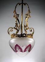 Val Saint Lambert - Lampe Suspension - Vers 1900 - VSL, Antiek en Kunst, Ophalen of Verzenden