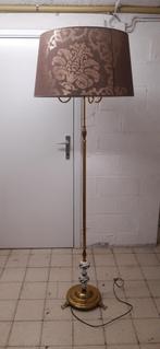 lampadaire bronze et delft année 1960-70, Maison & Meubles, Lampes | Lampadaires, 150 à 200 cm, Enlèvement, Utilisé, Ancien