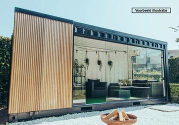 Van zeecontainer tot luxe poolhouse/bureel-hobbyruimte beschikbaar voor biedingen
