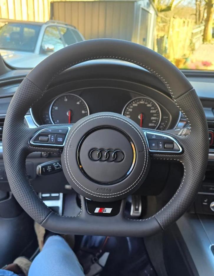 Audi stuur compleet leer leder S line RS vlak, Auto-onderdelen, Besturing, Audi, Nieuw, Ophalen of Verzenden