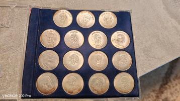 Las Monedas del Barça,set15 zilver players Barcelon1899-1999 beschikbaar voor biedingen
