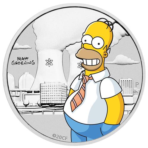 The Simpsons - Homer Simpson - 1/2 Oz zilver Tuvalu 2020, Postzegels en Munten, Munten | Oceanië, Zilver, Ophalen of Verzenden