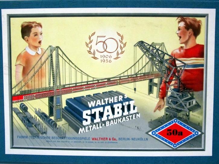 Walter's Stabil Metall-Baukasten 50a (1906-1956) Meccano, Hobby en Vrije tijd, Modelbouw | Overige, Nieuw, Ophalen of Verzenden