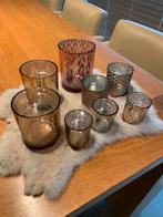 8 theelichtjes in bruine tinten, Enlèvement, Comme neuf