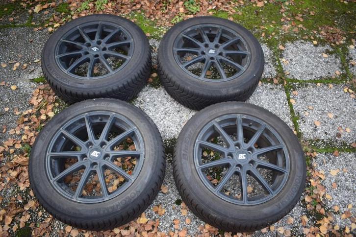 Winterbanden 215/55 R17 op velgen, Auto-onderdelen, Banden en Velgen, Banden en Velgen, Winterbanden, 17 inch, 215 mm, Personenwagen