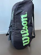 Wilson Tour 3-vaks Tas Zwart/Groen, Sport en Fitness, Tennis, Ophalen, Gebruikt, Tas, Wilson