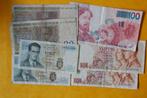 7 VERSCHILLENDE Belgische Biljetten ( handteken en jaartal ), Postzegels en Munten, Bankbiljetten | België, Setje, Verzenden