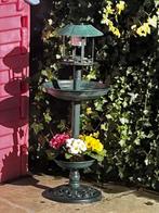 Baignoire/mangeoire pour oiseaux avec éclairage solaire, Jardin & Terrasse, Comme neuf, Enlèvement