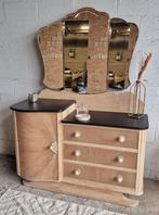Coiffeuse années 50 aérogommée miroir triptyque, Maison & Meubles, Enlèvement, Bois