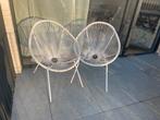 Set van 2 witte outdoor loungestoelen – bohemian stijl, Tuin en Terras, Ophalen, Gebruikt