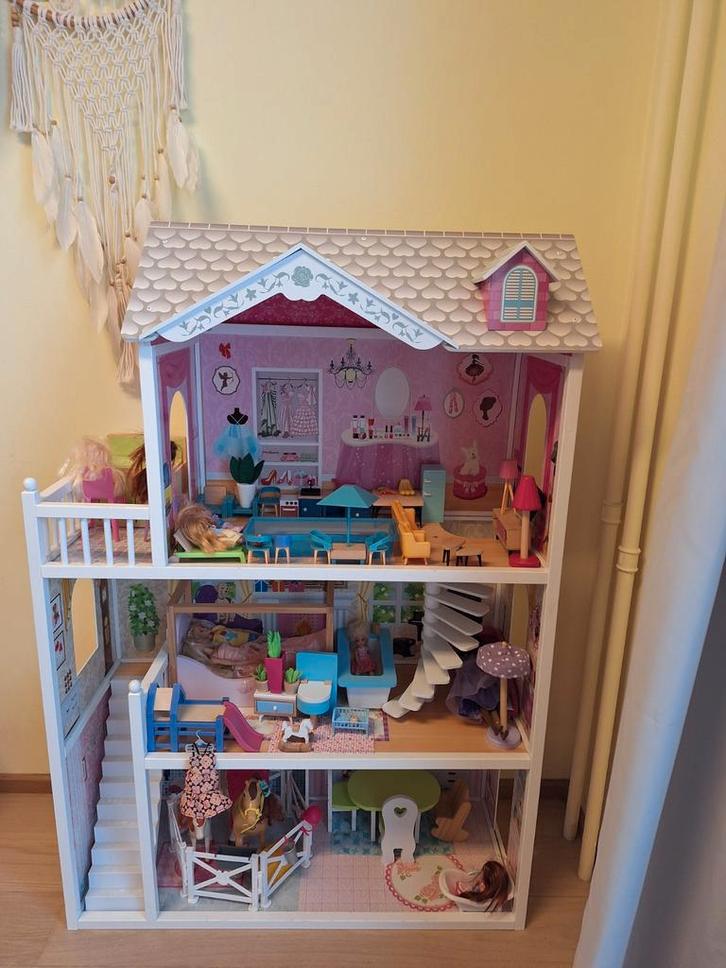 Kidcraft houten poppenhuis, Kinderen en Baby's, Speelgoed | Poppenhuizen, Poppenhuis, Ophalen