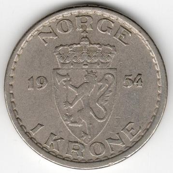 Norvège : 1 Krone 1954 KM#397.2 Ref 13513