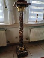 Antieke marmeren zuil met brons beslag,, Huis en Inrichting, Woonaccessoires | Zuilen en Pilaren, Ophalen, Gebruikt