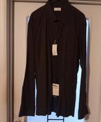 Chemise gris foncé lignée XL slim fit NEUF, Enlèvement ou Envoi, Neuf, Gris, Tour de cou 41/42 (L)