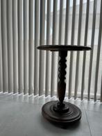 Rond houten bijzettafeltje, Ophalen, Zo goed als nieuw