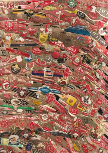 lot van 1000 stuks oude sigarenbandjes beschikbaar voor biedingen