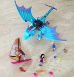 Lego: draak, 3 poppetjes, surfplank, kapsel, en accessoires, Complete set, Gebruikt, Ophalen of Verzenden, Lego
