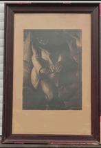 lithographie signe anto carte, Antiek en Kunst, Ophalen of Verzenden