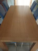Houten tafel met 6 stoelen, Huis en Inrichting, Tafels | Eettafels, Ophalen, Gebruikt, 100 tot 150 cm, Vijf personen of meer