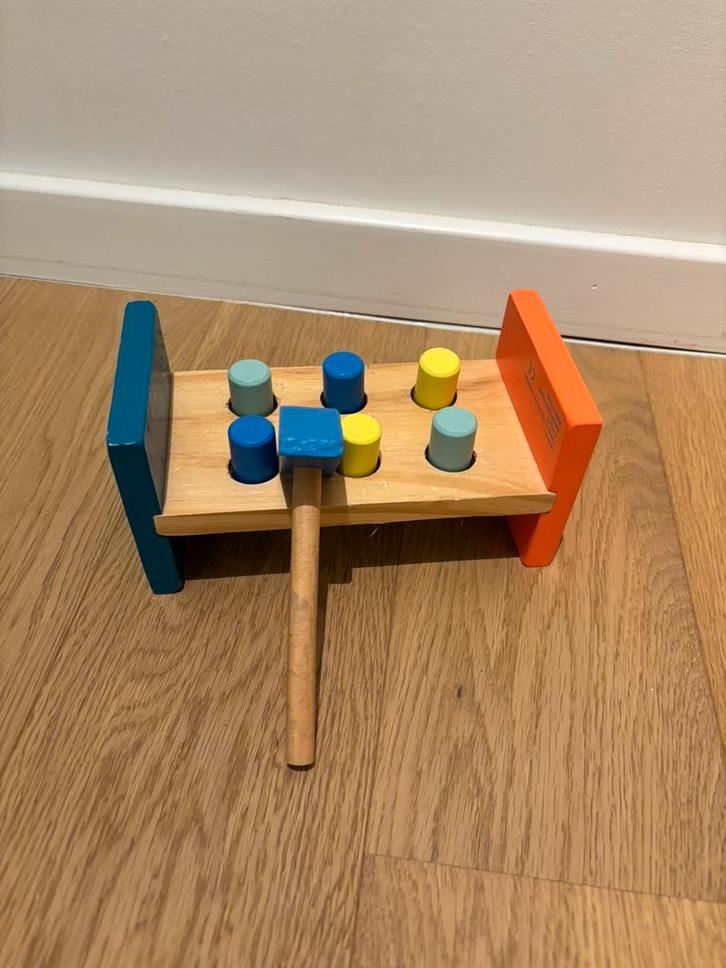 Hema Houten hamerbank, Kinderen en Baby's, Speelgoed | Houten speelgoed, Gebruikt, Overige typen, Ophalen of Verzenden