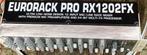 Behringer RX 1202 FX console de mixage 19”, Ophalen of Verzenden, Gebruikt, 10 tot 20 kanalen, Microfooningang