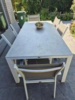 tuintafel en stoelen Bristol, Tuin en Terras, Tuintafels, Ophalen, Aluminium, Zo goed als nieuw, Rechthoekig