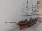 Houten modelschip met koper beslag van de Cutty Sark, Hobby en Vrije tijd, Ophalen, Gebruikt, 1:50 tot 1:200, Overige merken