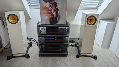 Cube Audio Nenuphar - Witte uitvoering, met platforms, Audio, Tv en Foto, Luidsprekerboxen, Zo goed als nieuw, Front, Rear of Stereo speakers