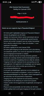 4 tickets te koop Plopsaland, Tickets en Kaartjes, Concerten | Pop