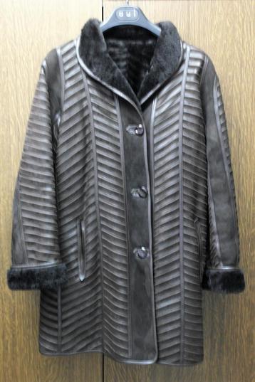 Manteau en cuir dame - taille 40, Enlèvement ou Envoi, Porté, Taille 38/40 (M), Brun