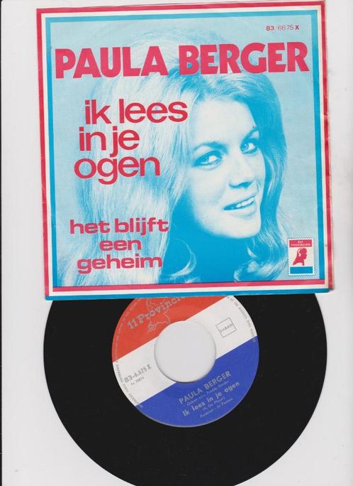 Paula Berger – Ik Lees In Je Ogen   1971, CD & DVD, Vinyles Singles, Comme neuf, Single, En néerlandais, 7 pouces, Enlèvement ou Envoi