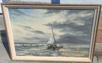 huile sur toile marine signe Gilbert van belleghem, Antiek en Kunst, Kunst | Schilderijen | Klassiek, Ophalen