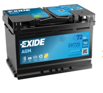 Exide EK720 72Ah AGM 760A start-stop garantie, Enlèvement