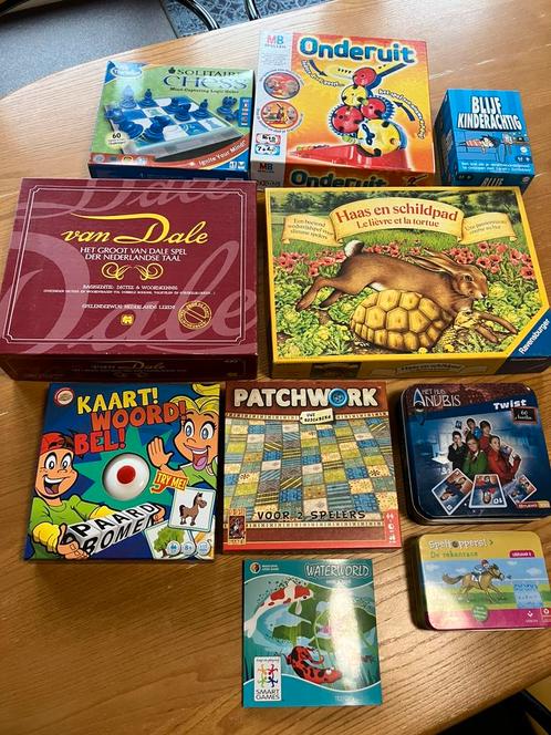 8 bordspellen - als set of per stuk teab, Hobby en Vrije tijd, Gezelschapsspellen | Bordspellen, Zo goed als nieuw, Ophalen