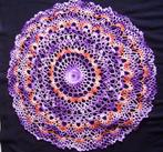 Napperon crocheté mains  Mauve , blanc , orange, Hobby & Loisirs créatifs, Enlèvement ou Envoi, Comme neuf, Crochet, Laine ou Fils