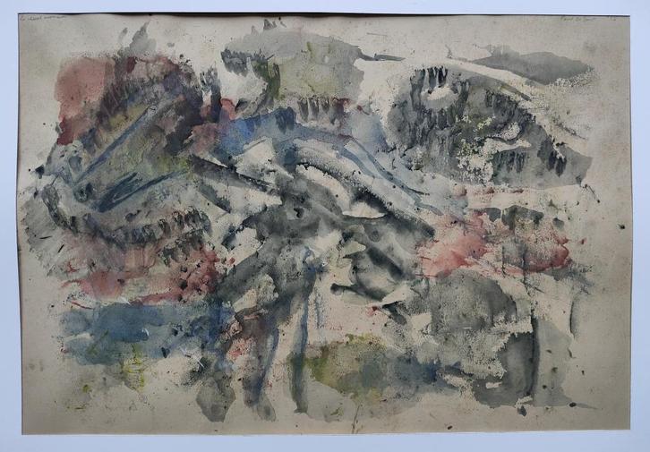 1955 - PAUL DE SMET (Belgische kunstenaar) /Schilderij, Antiek en Kunst, Kunst | Schilderijen | Abstract, Ophalen