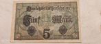 Billet 5 MARK 1917, Timbres & Monnaies, Billets de banque | Europe | Billets non-euro, Enlèvement ou Envoi