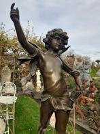 GRANDE SCULPTURE BRONZE DE CUPIDON SIGNE A.MOREAU, Enlèvement, Bronze
