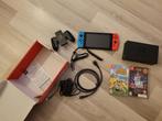 nintendo switch console + 2 spelletjes, Ophalen of Verzenden, Gebruikt, Met 2 controllers, Switch Original