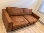 Suède leer 2,5-zitsbank, Huis en Inrichting, Zetels | Zetels, Ophalen, Driepersoons, Zo goed als nieuw, Rechte bank