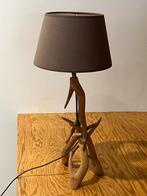 Eigentijdse houten designlamp, Huis en Inrichting, Lampen | Tafellampen, Hout