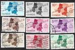 9 Postzegels Congo-Kinshasa 1960 Independance, Ophalen of Verzenden, Overige landen, Gestempeld