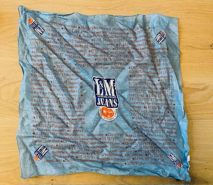 Collector’s item - Bandana L&M Jeans 1997, Verzamelen, Merken en Reclamevoorwerpen, Gebruikt, Gebruiksvoorwerp, Ophalen of Verzenden