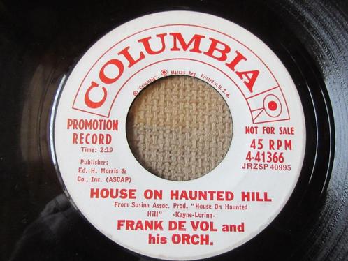 Frank De Vol en zijn orkest - House On Haunted Hill Promo, Cd's en Dvd's, Vinyl Singles, Zo goed als nieuw, Single, Jazz en Blues